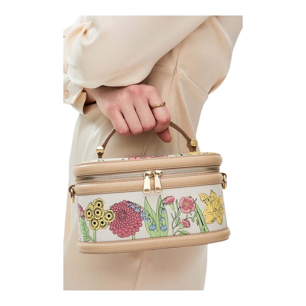 RADLEY LONDON Floral Summer Bag - Cream Tan Crossbody Purse